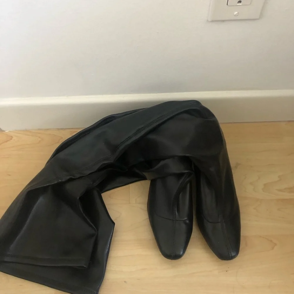 JustFab Camille Over the Knee Boot Tortoise Black 7.5